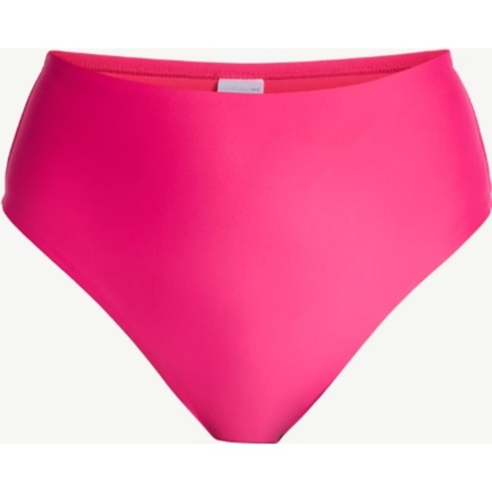 Time and Tru Bikini Bottom Women 2X Pink Smokin Hot High Waist Full Coverage